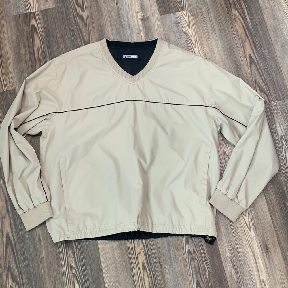 Golf Tech Reversible V Neck Pullover Wind Jacket